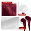Cozypower 4 Pack Burgundy Santa Hats Velvet Long Unisex Extra Thicken Plush Christmas Hats for Adults Xmas New Year Gift view 3