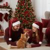 Cozypower 4 Pack Burgundy Santa Hats Velvet Long Unisex Extra Thicken Plush Christmas Hats for Adults Xmas New Year Gift view 4