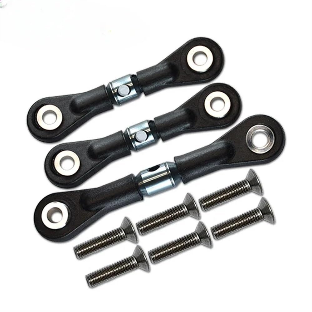 Compatible With TT-02 TT-02T 1/10 RC Car Upgrade Parts 3 Pieces Steering Link Rod Servo Rod(LIGHT GREY)