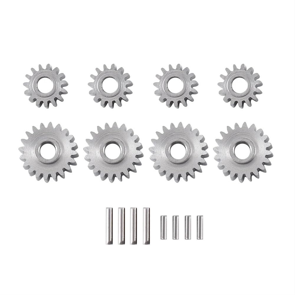 8 Pieces Steel Portal Axle Gear Set 20 Tooth 15 Tooth Compatible With 1/24 Scale RC Crawler Vehicle Upgrade Parts