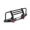 equlup RC Bumper Metal Front Bumper with Tow Hooks Adjustable RC Car Upgrade Part Metal Bumper Fit for SCX10 1/10 RC Crawler Car view 1