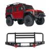 equlup RC Bumper Metal Front Bumper with Tow Hooks Adjustable RC Car Upgrade Part Metal Bumper Fit for SCX10 1/10 RC Crawler Car view 2