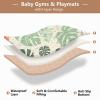 Kigai Palm Leaves Baby Play Mat for Floor and Playpen 50x50 inch Non-Slip Baby Activity Playmat Waterproof Foldable Crawling Mat for Infants Toddlers view 4