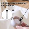 2 Pack Straw Cleaner Brush and Cup Lid Cleaning Brush, Bendable Multifunctional Long Straw Cleaning Brush for Cleaning Straws, Drink Lid, Baby Bottle Caps view 2