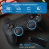 4K TV Game Console Stick with 2pc Wireless Controllers, Pre-Installed 9 Emulators for 8/16/32/64/128-bit Multiple Format Games,4k HDMI Output, 20000+ Games for TV/PC/Projector view 4