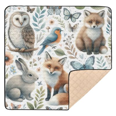 Kigai Cute Animals Baby Play Mat for Floor and Playpen 50x50 inch Non-Slip Baby Activity Playmat Waterproof Foldable Crawling Mat for Infants Toddlers