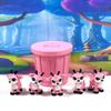 5pcs 3D Printed Reindeers with Trash Can, Articulated Tiny Animal Baby Reindeers, Pink Fidget Baby Reindeers, Executive Desk Home Decor Toy ABR001-PINKTC view 1
