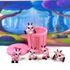 5pcs 3D Printed Reindeers with Trash Can, Articulated Tiny Animal Baby Reindeers, Pink Fidget Baby Reindeers, Executive Desk Home Decor Toy ABR001-PINKTC view 2