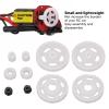 1/24 RC Pinion Gear, RC Spur Gear Pinion Conversion Kit White Lightweight RC Motor Transmission Gear Nut for Axial SCX24 1/24 RC Vehicle Accessories view 2