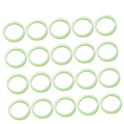 CALLARON 100pcs Glow- Dark Luminous Ring Plastic Finger Decoration Bachelorette Party Favor Ring for Women Jewelry
