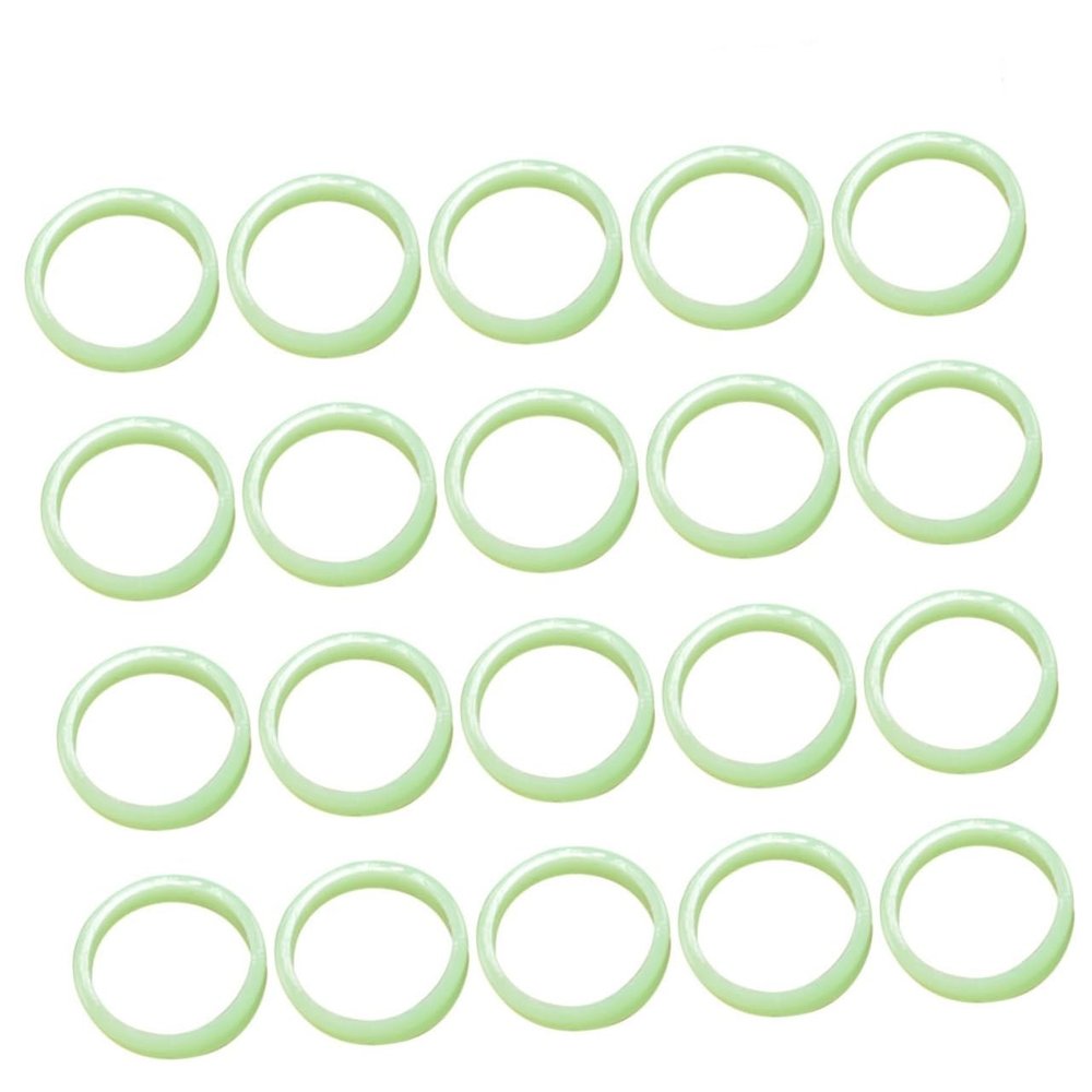 CALLARON 100pcs Glow- Dark Luminous Ring Plastic Finger Decoration Bachelorette Party Favor Ring for Women Jewelry