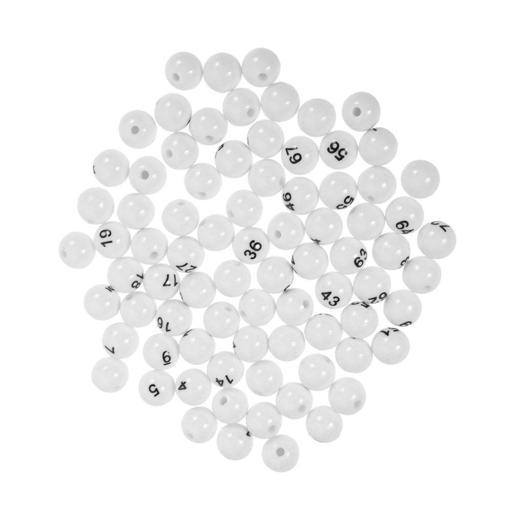 HOOTNEE 75pcs Raffle Games Essential Plastic Lottery Balls Numbered Party Game Balls Fade-Resistant for Use