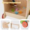 BABY JOY Wooden Baby Walker, Push and Pull Sit to Stand Learning Activity Center, Montessori Educational Toy, Push Walker with Wheels & Storage for Boys Girls view 4