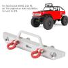 1/24 RC Aluminum Alloy Metal Front Bumper Bumper Accessories with Tow Hook for Axial SCX24 90081 RC Crawler Car Upgrades (Silver) view 3