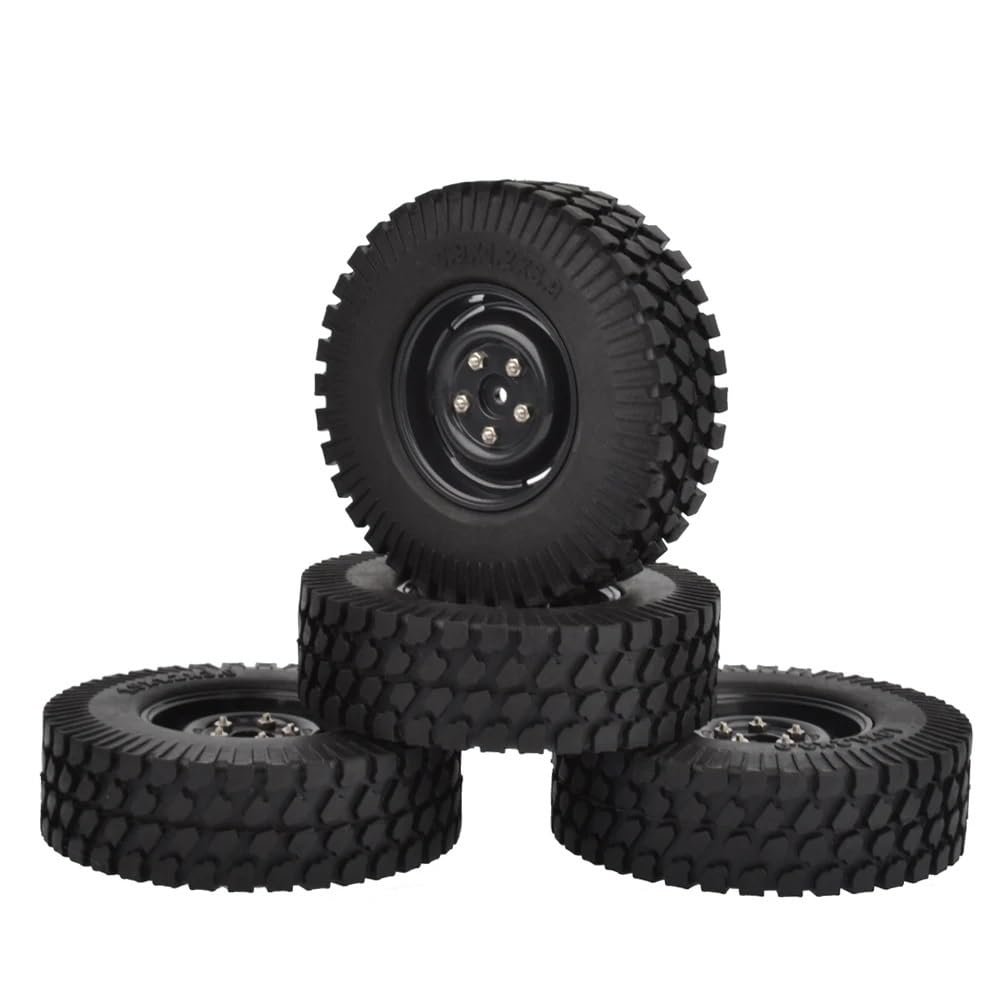 4PCS 1.9" Rubber Crawler Tires Compatible With 1/10 RC Rock Vehicles Upgrade Parts(5500017)