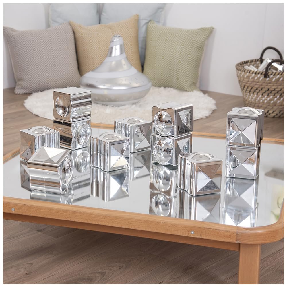 12pcs Metallic Distorting Mirror Construction Set
