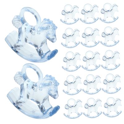 KONTONTY 48pcs Shower Decorations Acrylic Rocking Horse Toys Shower Party Favors Decorative Supplies