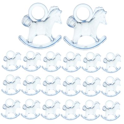 Vaguelly 48pcs Shower Table Decor Diy Transparent Horse Ornaments for Boy Girl Celebrations for Centerpieces and Tabletop Decorations