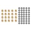 20Pcs RC Shock Damper Ball, Brass Shock Absorber Link Rod Pivot Ball Joint with Rubber O Ring RC Car Rod Ends Ball for SCX24 Crawler Car view 1