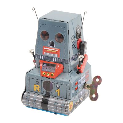 ZJchao Wind Vintage Robot, Wind Robot Toy Tinplate Clockwork Clockwork Vintage Toy Classic Retro Photography Prop Decoration for Collection Xmas Birthday Party