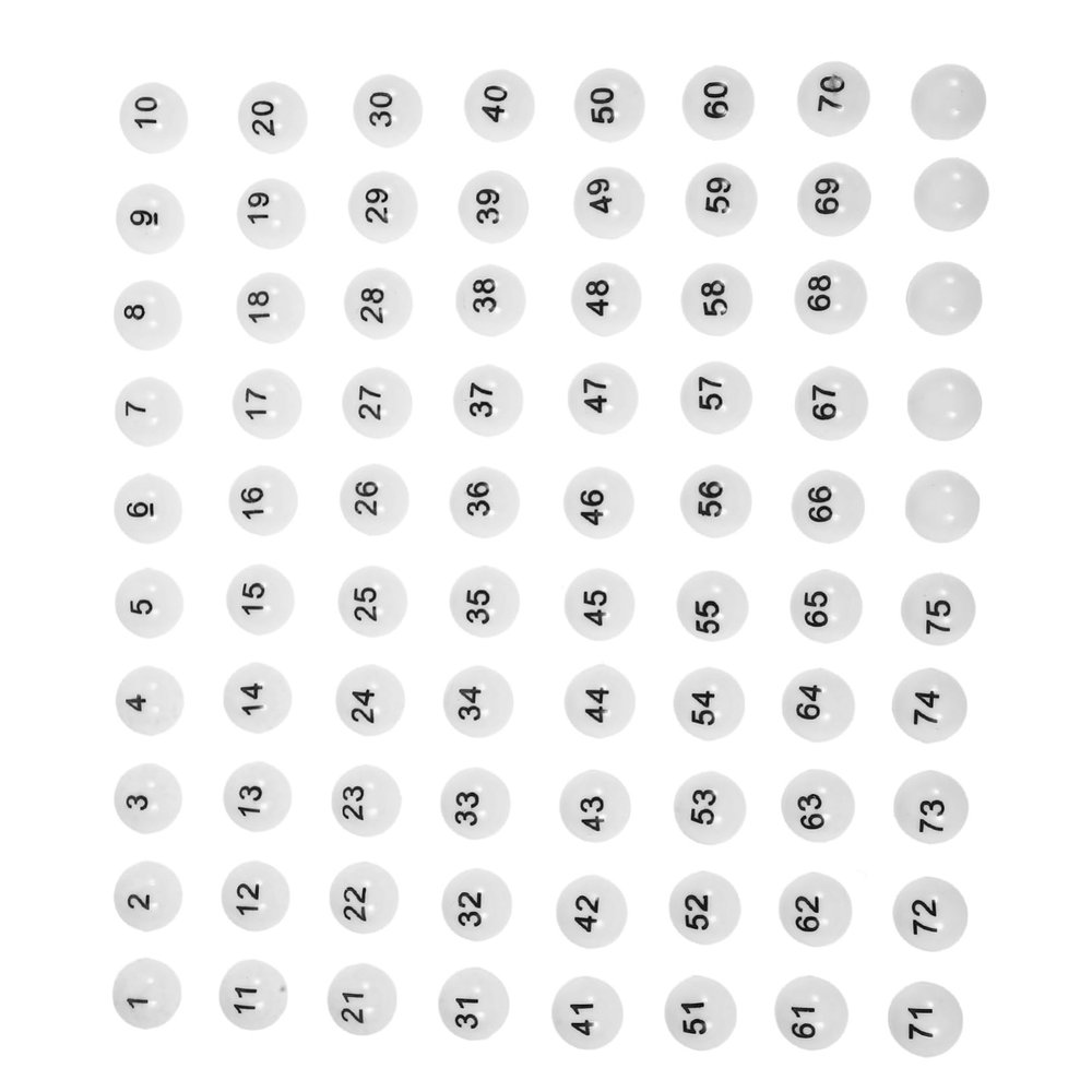 WOONEKY 75pcs Raffle Balls Plastic Lottery Balls Party Game Accessories Resistance