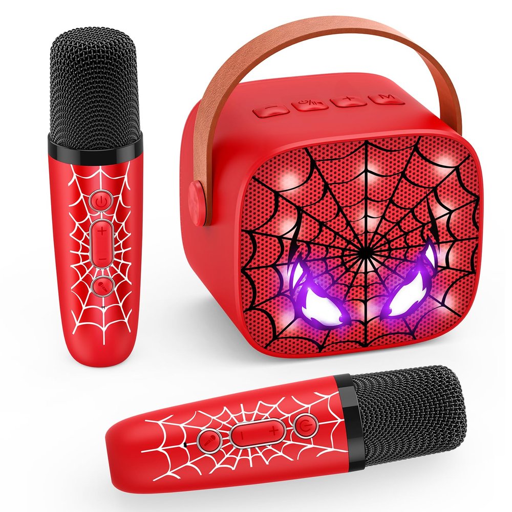 Mini Karaoke Machine with 2 Wireless Karaoke Microphones