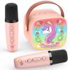 Mini Karaoke Machine with 2 Wireless Karaoke Microphones view 1