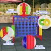 Elevon Giant 4-to-Score Game Set, 4-in-A-Row Jumbo with 42 Jumbo Rings & Quick-Release Slide, 3.6FT Tall Indoor & Outdoor Yard Family Connect Game, Holiday Party & Family Game view 4