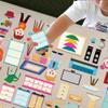BEUNITONE Felt Story Board Set 59 Pcs Large Home Life Theme Preschool Storytelling Board Pieces for Early Storytelling Felt Flannel Board Story Set for Birthday Gifts Classroom Wall Hanging view 4