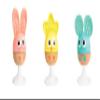 Hape Playful Animal Rattle - Three Animals with Massagers, Rabbit, Bride and Mouse - Educational Toy from 0 Months view 1