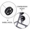 Abaodam 1set Miniature Fitness Equipment Barbell Display Stand with Squat Rack for Unique Desk Decor for Fitness Enthusiasts Students and Friends Compact Gym Furniture view 3