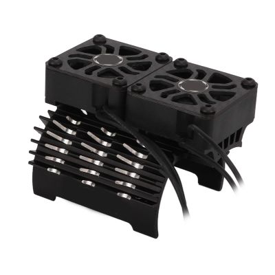 equlup 4042mm Brushless Motor Cooling Fan 27000RPM Twin Motor Heatsink Radiator for 1/8 Remote Control Car Motor Cooling Fan (Black)