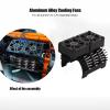 equlup 4042mm Brushless Motor Cooling Fan 27000RPM Twin Motor Heatsink Radiator for 1/8 Remote Control Car Motor Cooling Fan (Black) view 4