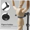 Alasum 4pcs Action Figure Display Stands Plastic Holder for Dolls and Figurines Easy Assembly Stable Base for Home Decor for Collectibles and Desktop Decoration view 3