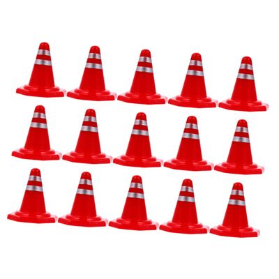 Alasum 30pcs Traffic Road Cones Roadblock Signs for DIY Sand Table Models Educational Toy for Bright Color Simulation Traffic Props