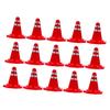 Alasum 30pcs Traffic Road Cones Roadblock Signs for DIY Sand Table Models Educational Toy for Bright Color Simulation Traffic Props view 1