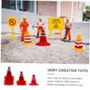Alasum 30pcs Traffic Road Cones Roadblock Signs for DIY Sand Table Models Educational Toy for Bright Color Simulation Traffic Props view 4