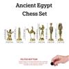 15" Ancient Egypt Themed Chess Set- Large Size Handmade Chessboard with Storage Drawer Antique Style Metal Chess Pieces- Unique Gift for Birthday (Blue Pearl) view 4