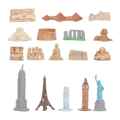 17pcs Mini Ancient Architecture Toy Set with Legendary Global Landmarks, Including Egypt Pyramid Model Kit Education Ancient Egypt Toy for Children and