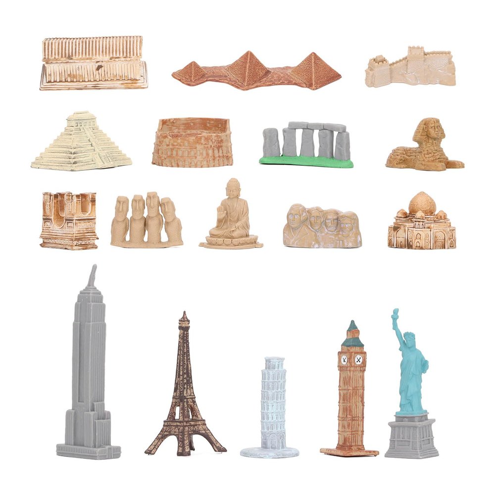 17pcs Mini Ancient Architecture Toy Set with Legendary Global Landmarks, Including Egypt Pyramid Model Kit Education Ancient Egypt Toy for Children and