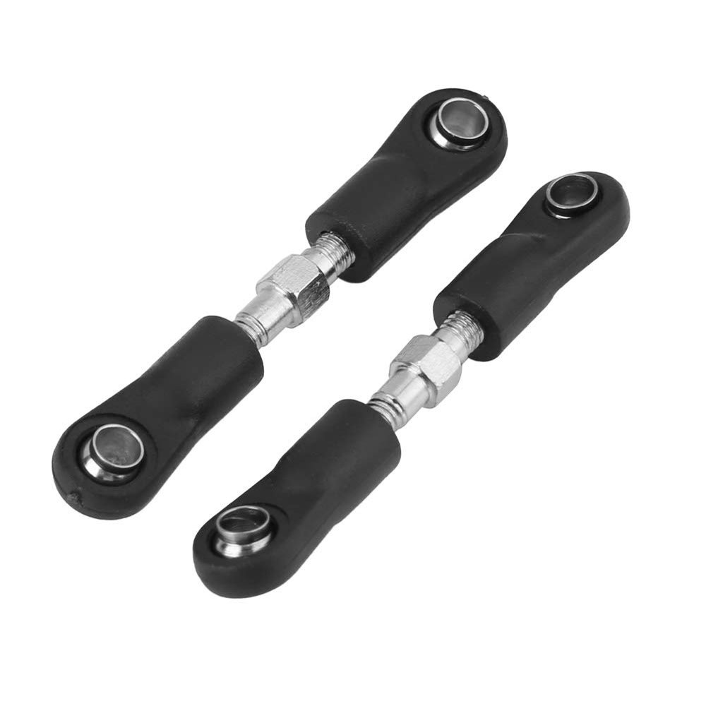 2Pcs RC Steering Rod, Remote Control Car Steering Rod Servo Link Turnbuckle Linkage Shock Absorption Arm Tie Rod Ends Servo Link for ZD 1/16 Model Car (ZD 6051 steering gear rod (pack of two pieces,)