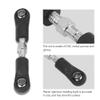 2Pcs RC Steering Rod, Remote Control Car Steering Rod Servo Link Turnbuckle Linkage Shock Absorption Arm Tie Rod Ends Servo Link for ZD 1/16 Model Car (ZD 6051 steering gear rod (pack of two pieces,) view 3