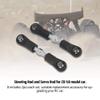 2Pcs RC Steering Rod, Remote Control Car Steering Rod Servo Link Turnbuckle Linkage Shock Absorption Arm Tie Rod Ends Servo Link for ZD 1/16 Model Car (ZD 6051 steering gear rod (pack of two pieces,) view 4