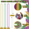 12PCS Mardi Gras Beads, Green Purple Gold Mardi Gras Metallic Beads Costumes Necklaces Bulk, Mardi Gras Beads Necklace Costumes Accessory Sets for Parade Throws Party Decorations Favor Supplies view 2
