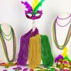 12PCS Mardi Gras Beads, Green Purple Gold Mardi Gras Metallic Beads Costumes Necklaces Bulk, Mardi Gras Beads Necklace Costumes Accessory Sets for Parade Throws Party Decorations Favor Supplies view 3