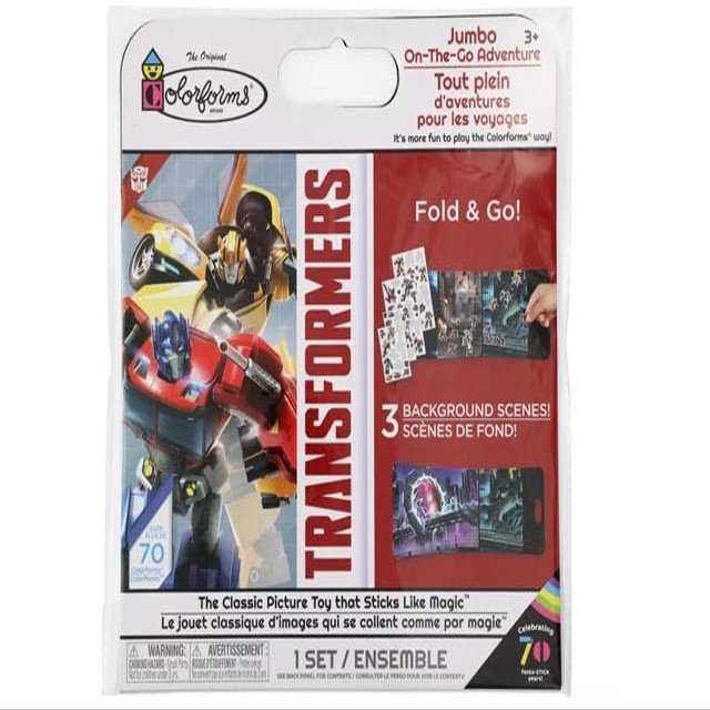 Colorforms Transfomers Jumbo On The Go Adventure Stickers