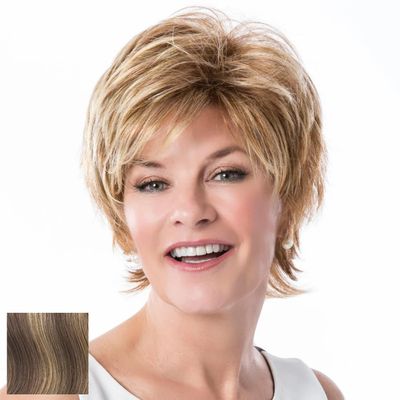 Toni Brattin Glamorous Wig - Precise & Versatile Cut with Layering & a Collar-Length Neckline - Heat-Friendly Synthetic Fiber Looks & Feels Natural - Adjustable & Comfortable (Brown Blonde, Plus)