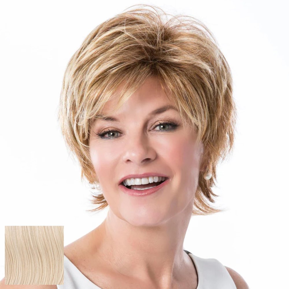 Toni Brattin Glamorous Wig - Precise & Versatile Cut with Layering & a Collar-Length Neckline - Heat-Friendly Synthetic Fiber Looks & Feels Natural - Adjustable & Comfortable (Platinum, Regular)