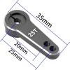 CoudarTitie 1/10 RC Car 25T Servo Arm Replace Parts for Axial Car DIY Accs, Black view 4