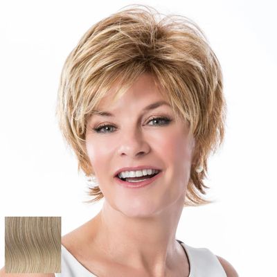 Toni Brattin Glamorous Wig - Precise & Versatile Cut with Layering & a Collar-Length Neckline - Heat-Friendly Synthetic Fiber Looks & Feels Natural - Adjustable & Comfortable (Light Blonde, Plus)